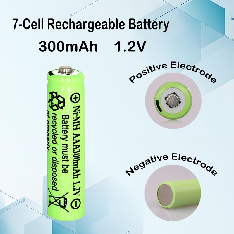 Lombaour 1.2 Volts AAA 300mAh NiMH Green Batteries,Triple A Solar