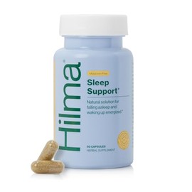 Hilma Ayuda para dormir formulada con magnesio y L-teanina, ayudas naturales para dormir para adultos que le ayudan a conciliar el sueño y permanecer 