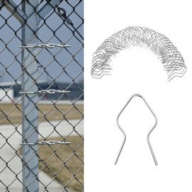 100Pcs T Post Clips,T-Post Clips for Fence Fork Installation Tools,11 Gauge Wire Ties Convenient and Fast Installation,Pre-Cut Galvanized Steel Fence Clips for T-Posts/U-Posts