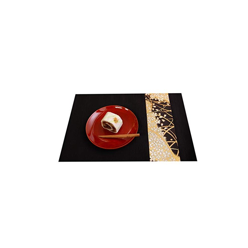 Japanese Style Tea Mat, Japanese Pattern, Golden Brocade, Obi Style