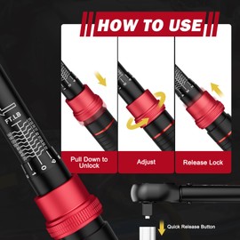 VANPO Torque Wrench Set, 1/4", 3/8", 1/2" Drive (20–240 in-lb, 5–45 & 10–170 ft-lb), 47PCS Click Torque Wrenches Kit with Sockets, Hex, Torx, Spark Plug for Car, Motorcycle, Bike Repair