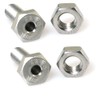 PZRT 2pcs Cylindrical Hollow External Hexagon Screw 304 Stainless Steel