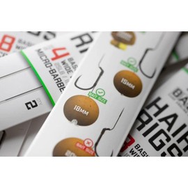 Korda Basix Hair Rigs Wide Gape Carp Fishing Rigs Size 4 / 25 lbs / 11.3 kg