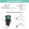 QTEATAK Inline Cord Switch DPST 4Pins AC/DC 20A-125V,16A-250V,30A-24V,35A-12V, IP66 Waterproof