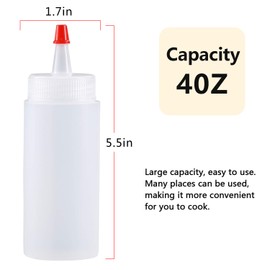 Squeeze Bottle, Shekure 30Pcs 4 Oz Premium Food Grade Plastic Bottles with Squeeze Top Caps Include 2 Labels and 1 Pen for Icing Cookie Decorating Sauces Condiments Arts Crafts BPA Free