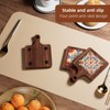 Wooden Trivets for Hot Dishes，3PCS Wooden Coasters with Organising Holder，Base