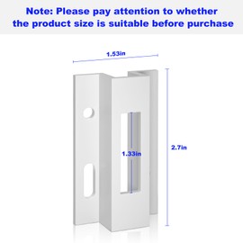 E 2124 Sliding Door Keeper,Extruded Aluminum Sliding Door Latch Replacement for Pella,Micron 1200 Series,Viking Doors and Other Sliding Glass Doors - 1 Pack