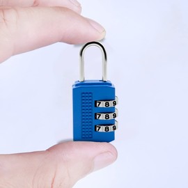 3PCS 3 Digit Combination Padlock Keyless Digit Security Padlocks Resettable Code Locks Suitcase Combination Locks Outdoor Waterproof Coded Padlock Small Number Lock Padlock for Gym Locker Bike Zip