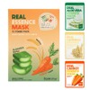 Farmstay Real Essence Mask Combo Pack ver4 Carrot Aloe Vera Oatmeal 1 box, 3 packs, 12 packs / 팜스테이 리얼 에센스 마스크 콤보팩 ver4 당근 알로에베라 오트밀 1box, 3개, 12개입