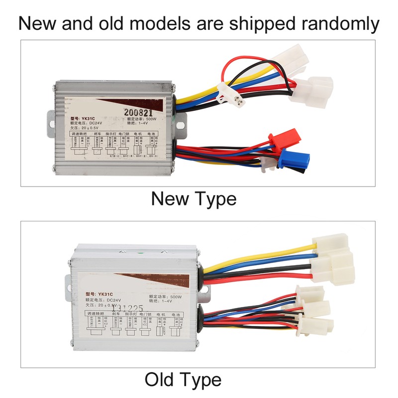 24V500W Brush Electric Bike Controller and Long Line Thumb Throttle