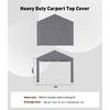 IDEALHOUSE 2-Pack Heavy-Duty 180G Zipper Doors Replacement for Carport -