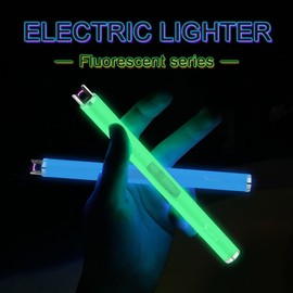 SUPRUS Encendedor luminoso eléctrico, encendedor USB con pantalla LED mejorada, interruptor de seguridad recargable, sin llama, plasma, resistente al viento, tamaño de bolsillo para velas, cocina, barbacoa en fiestas (amarillo)