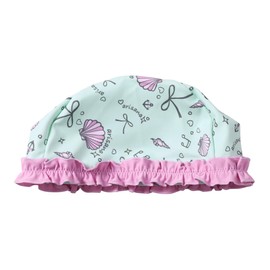 Arisana Swim Cap, Kids, Girls, UV, Swimming Cap, Seashell, Mint, M (52-56), mint
