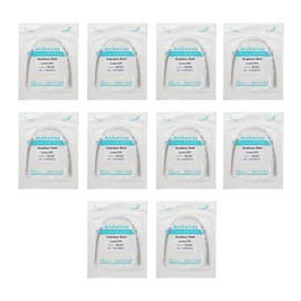 100pcs Dental Orthodontic Round Arch Wire Stainless Steel Ligature Wires Dental Retainer Wires 0.020inch Lower Teeth