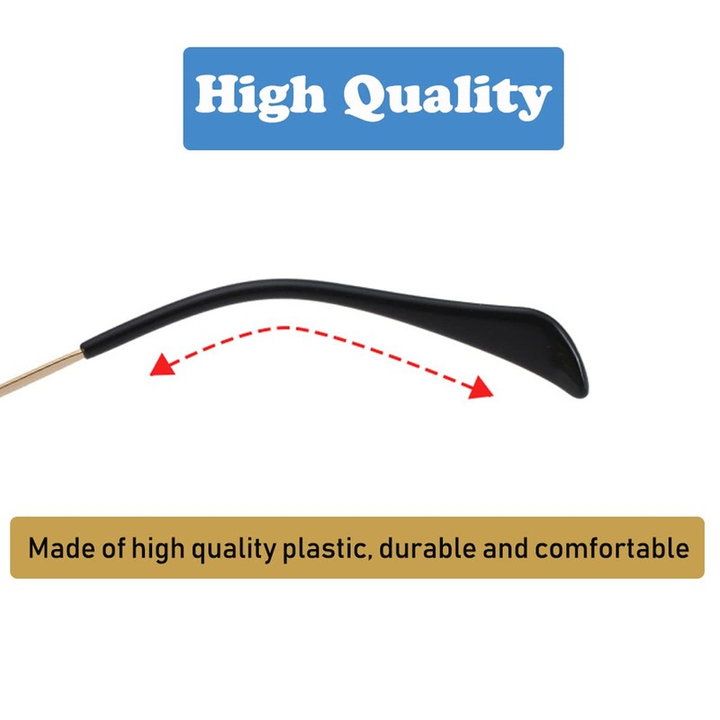 Glasses Temple End Tips,Anti-Slip Plastic Eyeglass End Tips Ear Sock