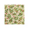 Caspari Holly and Fretwork White Cocktail Napkins - includes 20