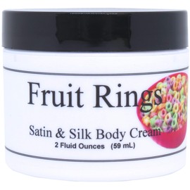 Eclectic Lady Fruit Rings Satin and Silk Cream, Body Cream, Body Lotion, 4 oz - Shea Butter, Aloe, Silk Amino Acids, Vitamin E, Phthalate-Free, Handcrafted in USA - Perfect For Women