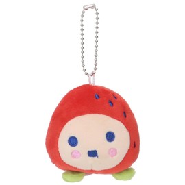 Kamio Japan 222989 Tamagotchi Strawberry Mascot Key Chain, red
