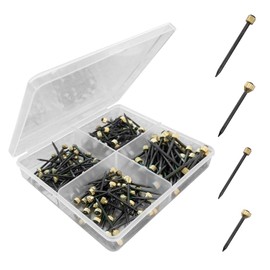 160Pcs Metal Plaster Picture Frame Hangers Picture Hanging Nails with Plastic Storage Box,23/26/27/35 mm Picture Pins Frame Hanging Nails,Metal Head Hanging Pins Nail Hook Pins for Hanging Photo Frame