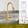 Tohlar Gold Touchless Kitchen Sink Faucet, Smart Bar Faucets with