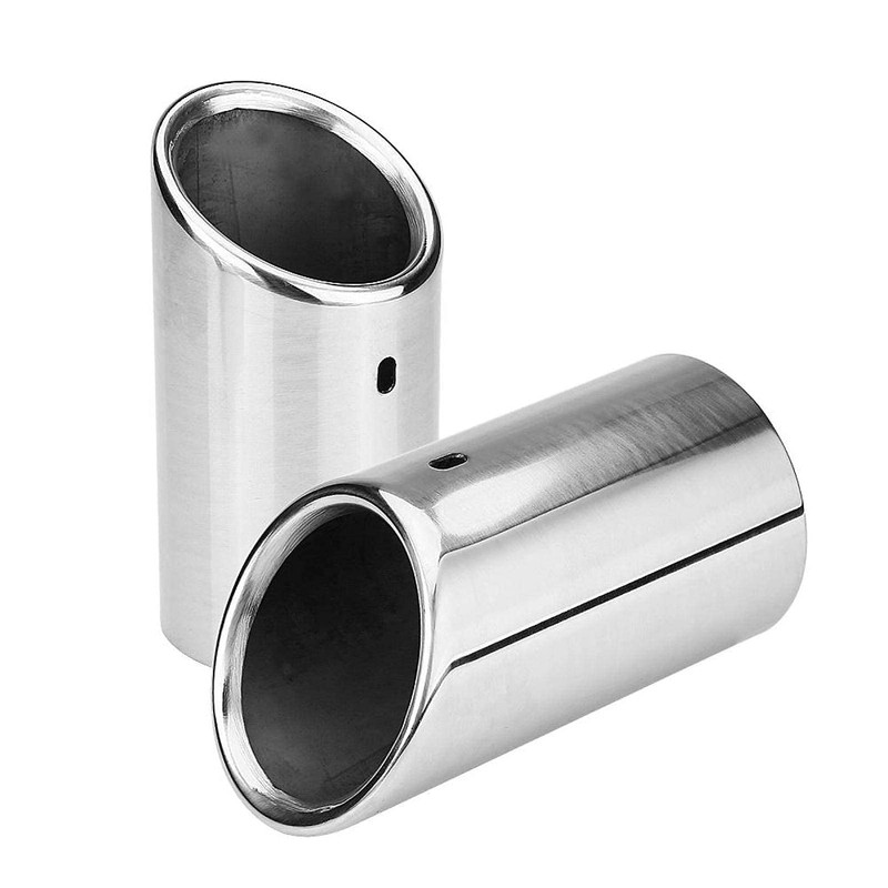 Ymiko 2pcs Car Exhaust Silencer Tip Pipe for A4 B8
