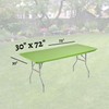 Kwik-Covers 6' Rectangle Plastic Table Covers 30" x 72", Bundle