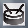 Decal Stickers of Drum 1 (Black) (Set of 2) Luxury
