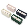 Oirlv Rectangular PU Leather Flip-Top Ring Box Storage Box for