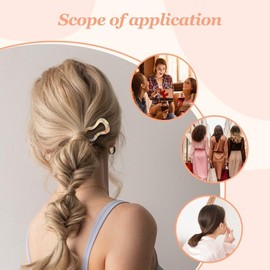 Horquillas Francesas 2026 Nuevas, Borde Ondulado, Forma de U con Espiral, Juego de 2 Unidades, Para Moños y Peinados Elegantes, Ideales para Mujeres y Niñas (D)