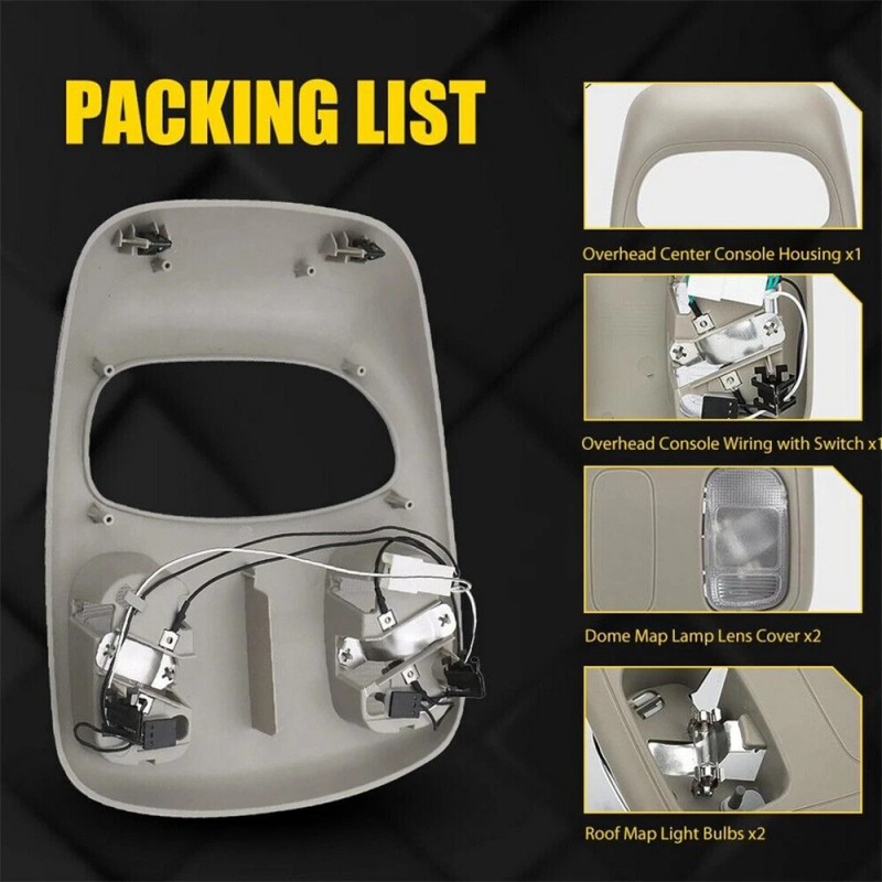 Cahuczlhoz Overhead Console Housing Reading Light fit Ram 1500 2500