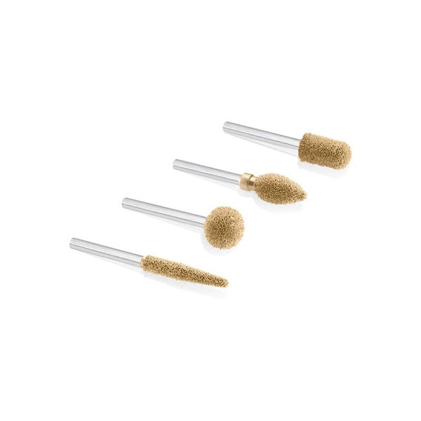 Kutzall 4-Piece Rotary Burr Kit - 1⁄8" Shaft, Coarse -