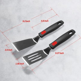 Professional Mini-Serving Spatula Set, Stainless Steel Cutter and Serve Turner for Serving, Flipping or Cooking, Ideal for Brownies, Tiramisu, Cakes, Lasagna or Cookie etc.