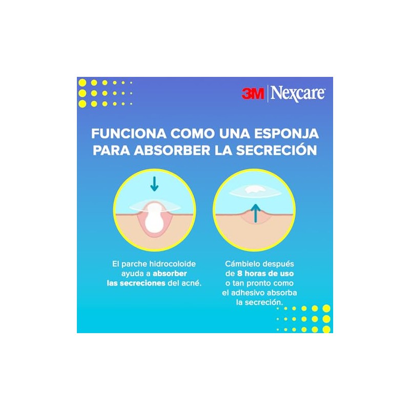 NEXCARE 3M Parche para Acné Transparente con Gel Hidrocoloide 24