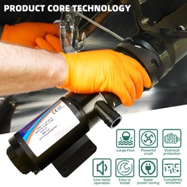 Macerator Pump for RV, 12V 12GPM RV Macerator with Quick-Release, Sewage Pump with Garden Hose Discharge Port for Marine, Campers, Kitchen, and Bathroom