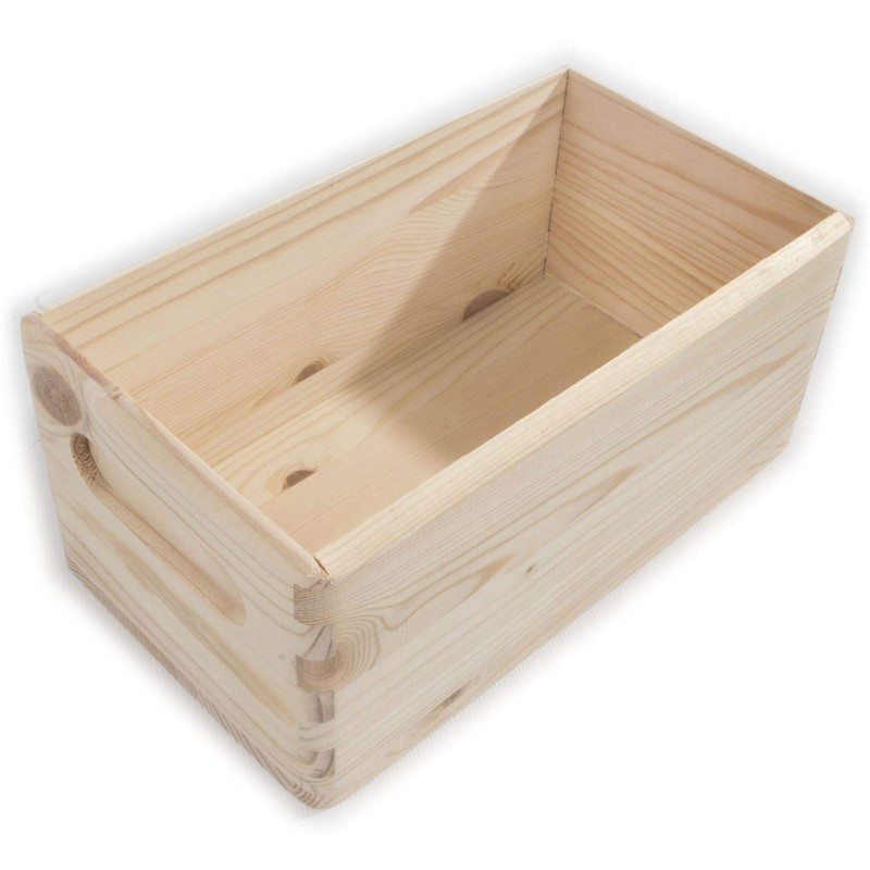 Wooden Open Crate Box 21 x 12 x 9 cm