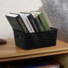 Xowine Set of 6 Weave Baskets, Plastic Storage Basket, Black