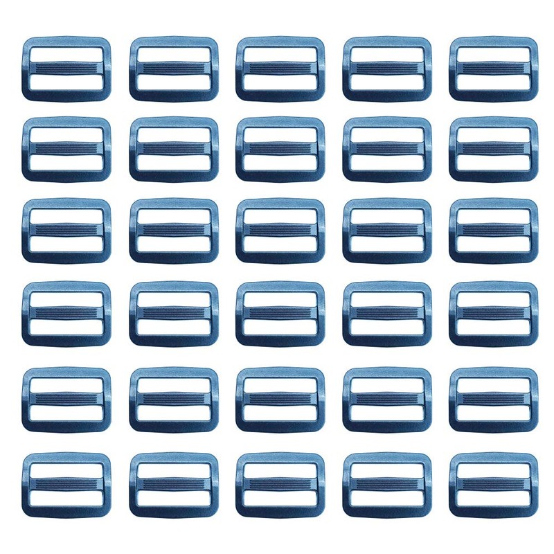 Pcxino 200pcs 1 inch Plastic Tri-Glide Slides Buckles,Adjustable Webbing Strap