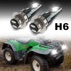 CHUSYYRAY For Kawasaki Prairie 300 400 1999 2000-2002 LED Headlight H6 6000K White Bulbs