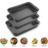 Roasting Tray 3-Piece Set: Non-Stick Deep Oven Baking Tray Set
