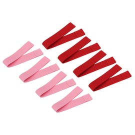 PATIKIL Towel Bands, 8 Pack Stretchable Towel Clips Cruise Essentials Windproof Beach Towel Strap for Pool and Cruise Chairs, Pink, Red