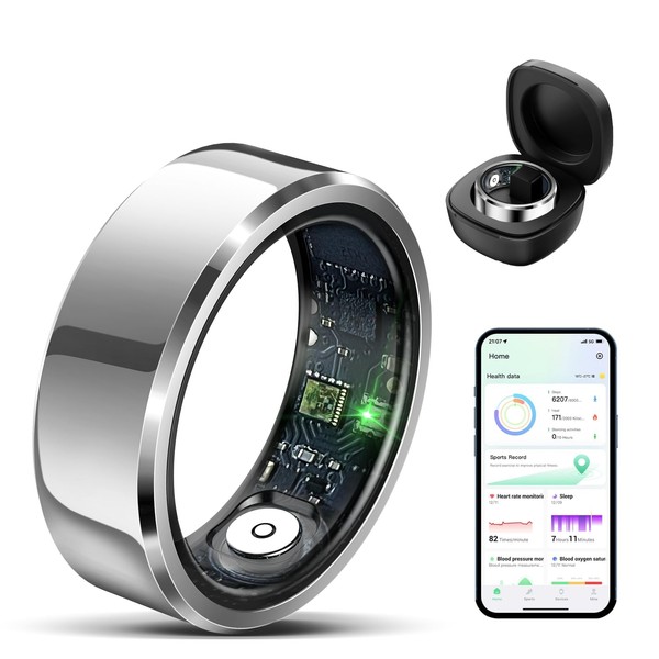 Smart Ring, Fitness Tracking Smart Ring with Calories/Heart Rate/Blood Oxygen/Sleep