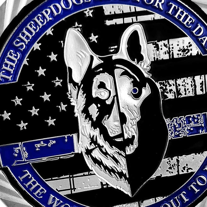 K9 Canine Police Military coinThin Blue Line Law Enforcement Officer