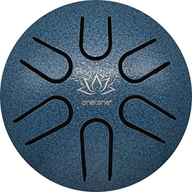 One Tone ONETONE Tang Drum, A Major Pentatonic Scale, 6 Notes, 3" Blue OTTG-03/BL [Instruction Manual, Mallet x 1, Key Number Sticker Included]