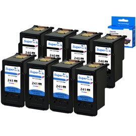 USUPERINK Remanufactured High Yield PG 240XL CL 241XL Ink Cartridge Replacement for Canon 240XL PG-240XL 241XL CL-241XL Compatible with PIXMA MG3620 MG3520 MX452 TS5120 Printer (4 Black, 4 Tri-Color)