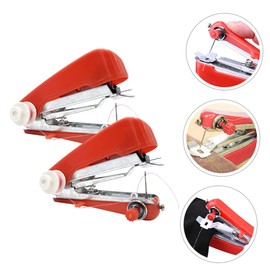 Operitacx Mini Sewing Machine Mini Accessories Sewing Machine for Home Sewing Machine Tool Children's Machine Portable Sewing Machine Hand Sewing Tools Sewing Tool Set Metal Red