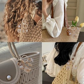 Ocean Keychain for Backpack Bag Charms for Purses Handbags Seashell Charms for Purse Bags Beach Themed Keychains for Girls Women Car Key Chain Accessories for Tote Bag Starfish Charm Keyring