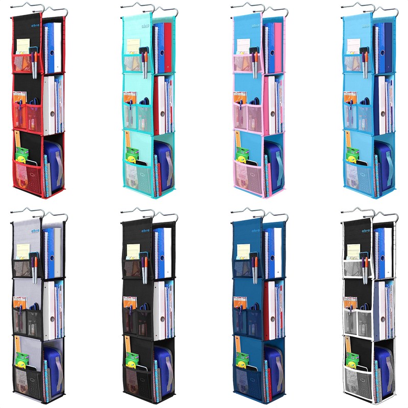 ABRA® 3 Shelf Hanging Locker Organizer for School, Work, Gym,