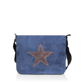 Glamexx24 Bag Handbags Shoulder Bag with Star Pattern Carry Bag Laptop Bag Messenger Bag Men for Work Leisure or School, darkblue