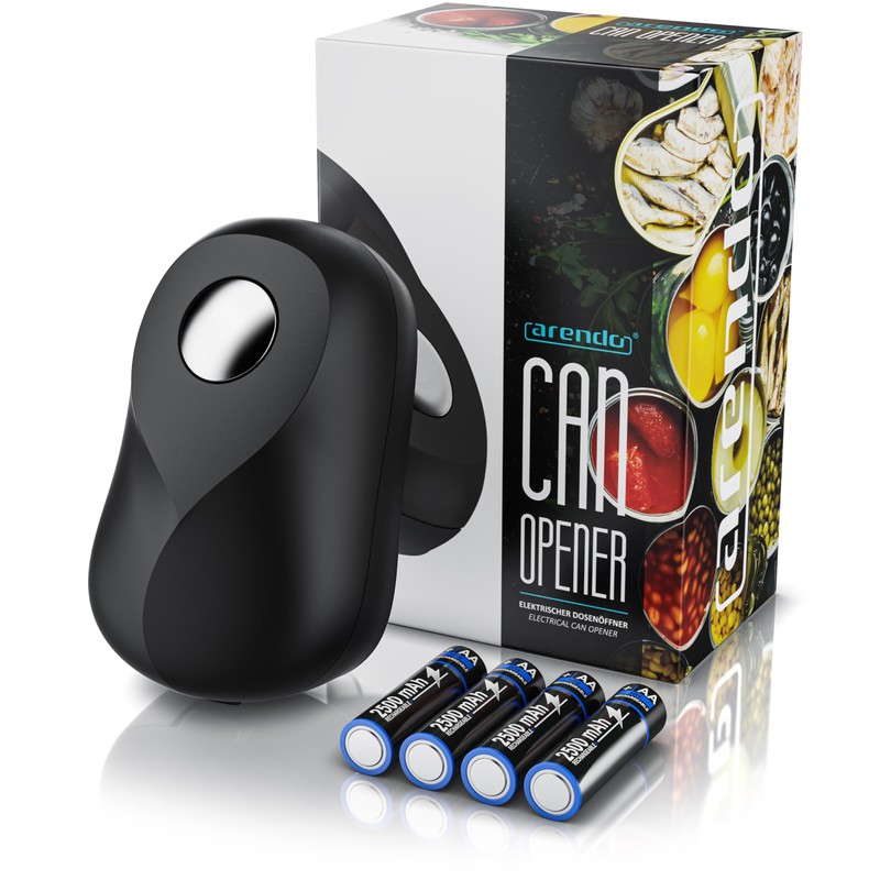 Arendo Electric Can Opener with Automatic 360° Rotation, Opening without