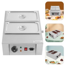 Xuthusman Chocolate Melting Pot, Commercial Chocolate Tempering Machine, 26.5 Lbs 4 Tanks Chocolate Melting Pot, Electric Chocolate Melter/Heater For Chocolate Milk Candy Melting and Heating (2-Tanks)